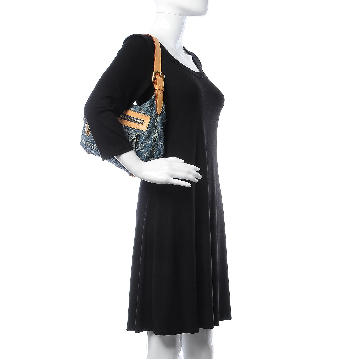 Louis Vuitton Monogram Denim Baggy PM Blue 2 of 9