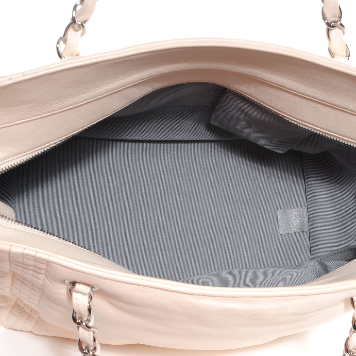 Calfskin Coco Bengal Tote Dark White
