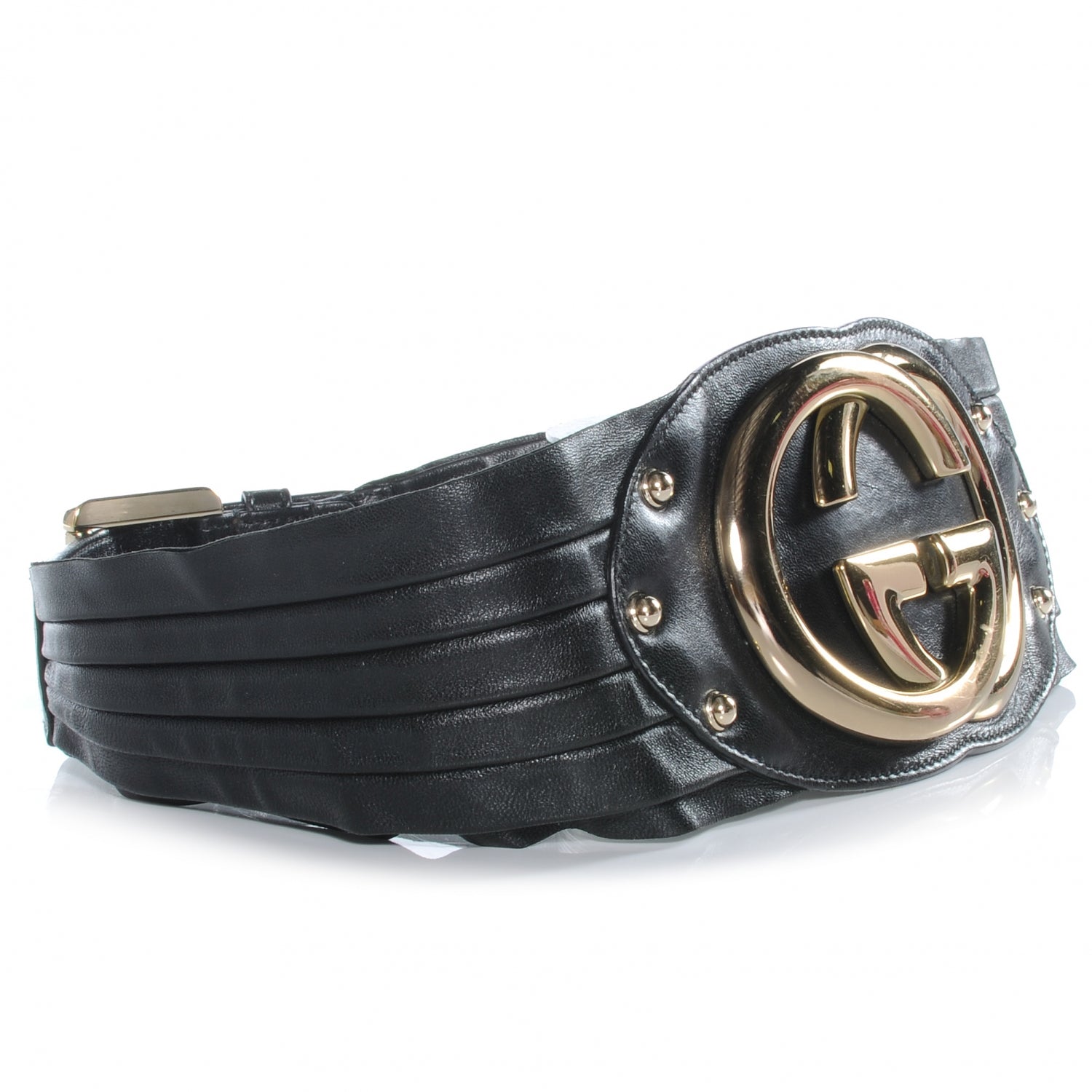 Gucci Leather Wide GG Britt Belt Black 70 28 3 of 5
