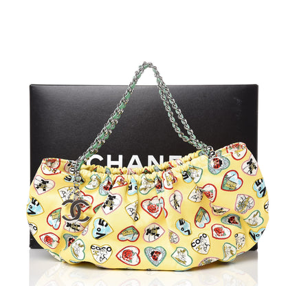 Chanel Canvas Coco Hearts Shoulder Bag Yellow 8 of 8