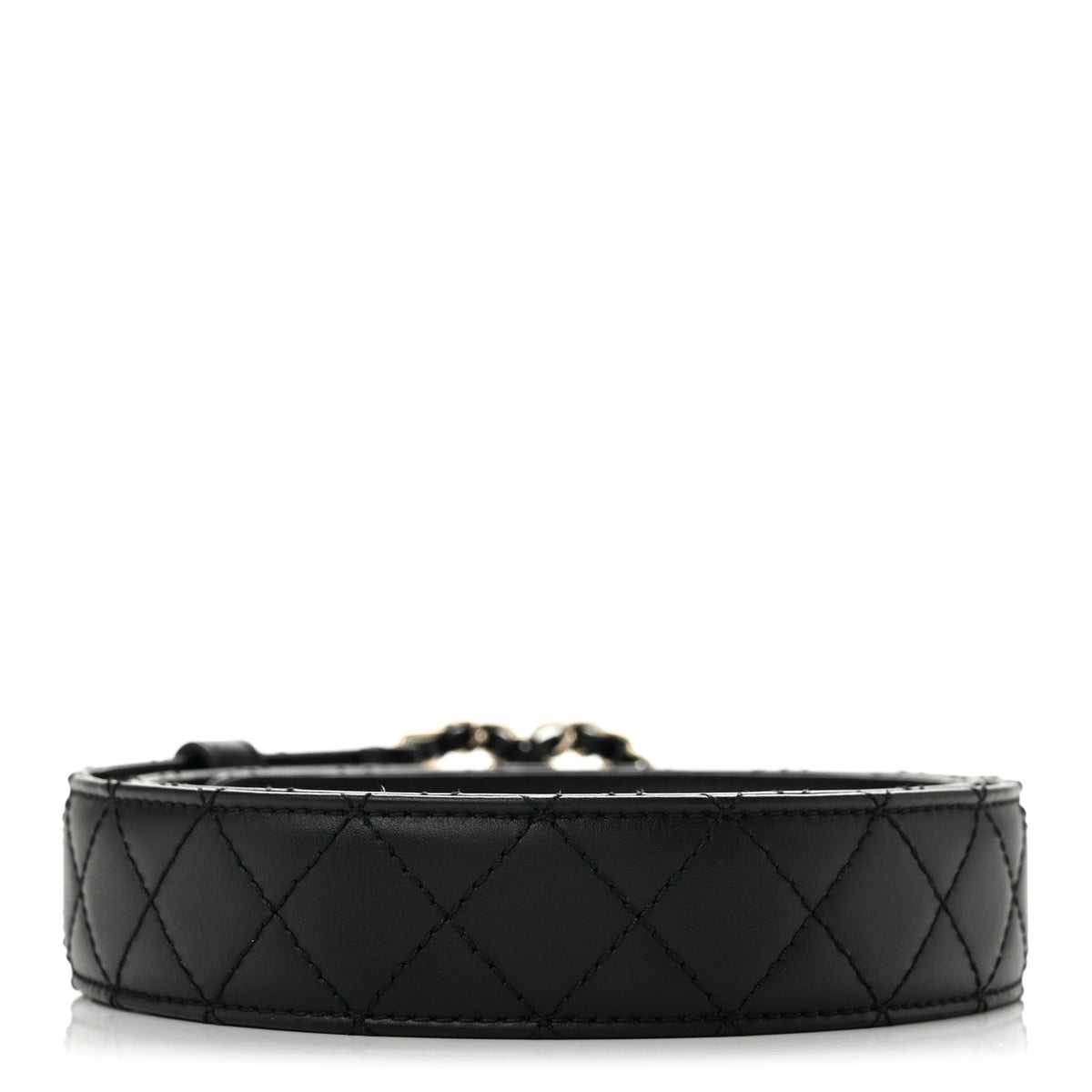 Chanel Calfskin Quilted CC Chain Belt 80 32 Black 2 of 7