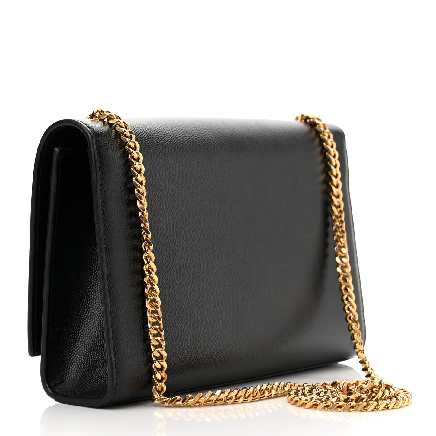 Grain De Poudre Medium Classic Monogram Kate Satchel Black