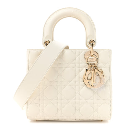Christian Dior Lambskin Cannage Small My ABCDior Lady Dior White 1 of 11