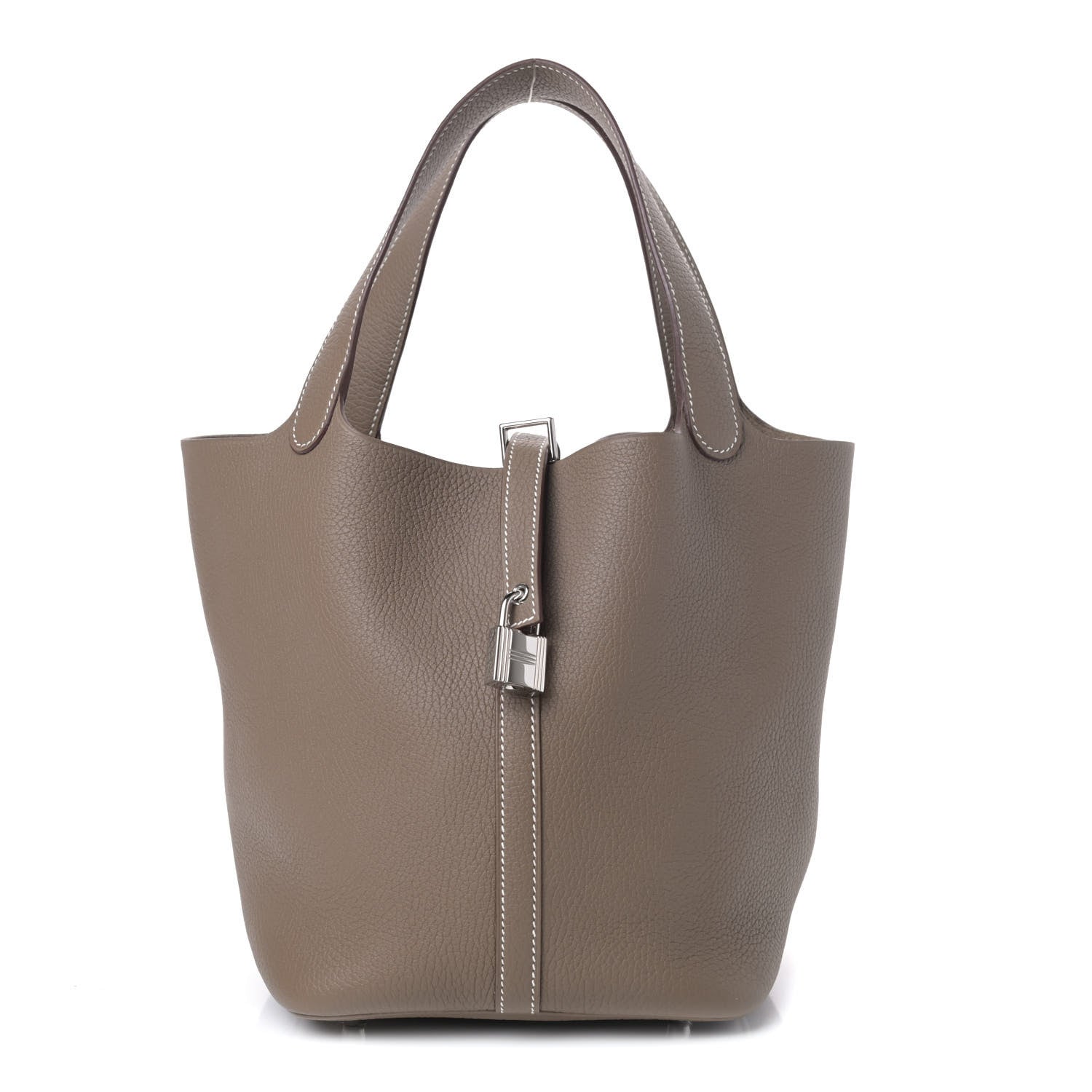 Hermes Taurillon Clemence Picotin Lock 22 MM Etoupe 1 of 4