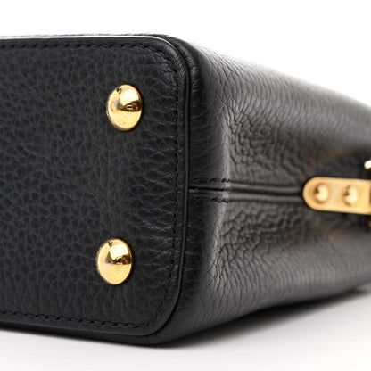 Louis Vuitton Taurillon Braided Capucines Mini Black 10 of 12