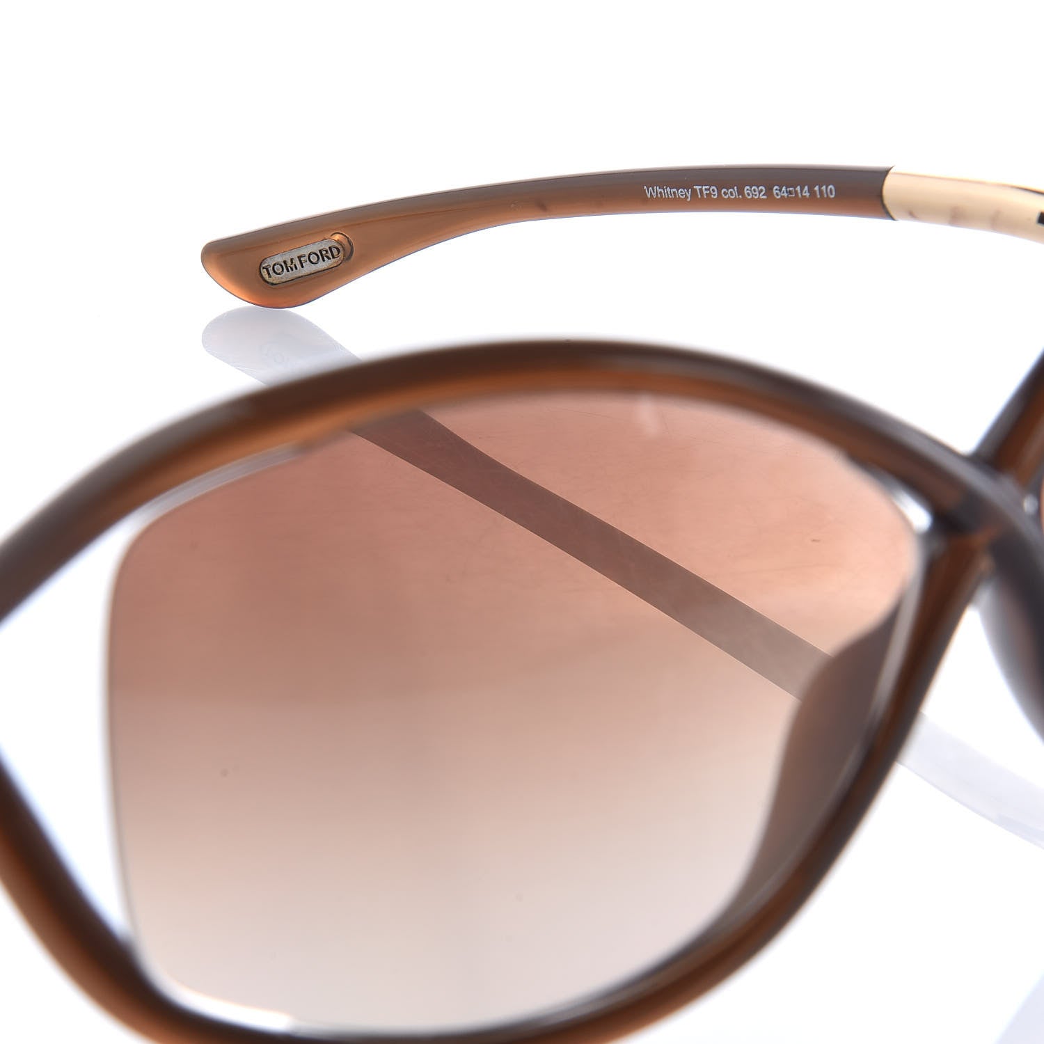 Tom Ford Acetate Whitney Crossover Sunglasses TF9 Brown 5 of 8