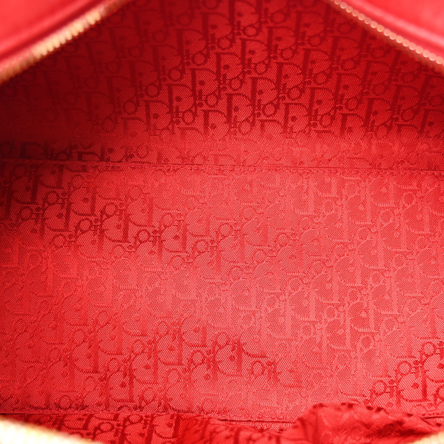 Lambskin Embossed Cannage Handbag Red