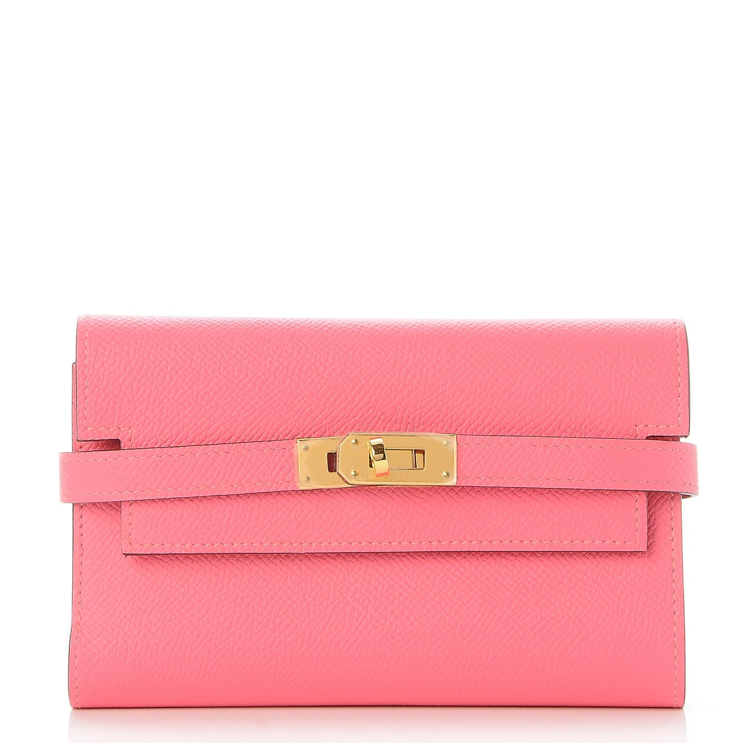 Hermes Epsom Kelly Medium Wallet Rose Azalee 1 of 8
