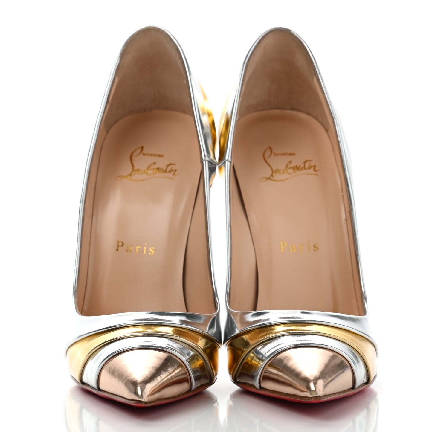 Nappa Patent Veau Mirror Eklectica 120 Pumps 37 Silver