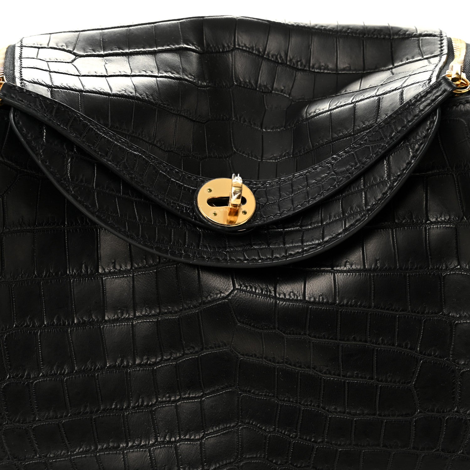 Hermes Matte Niloticus Crocodile Lindy 30 Black 8 of 10