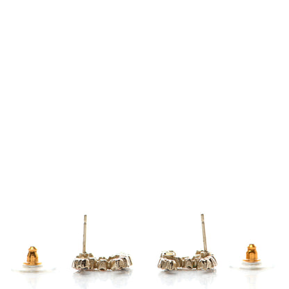 Chanel Metal Baguette Crystal CC Earrings Black Orange 5 of 5
