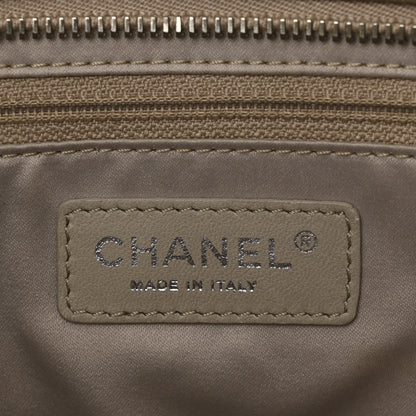 Chanel Patent Quilted Accordion Shopping Tote Beige 7 of 15