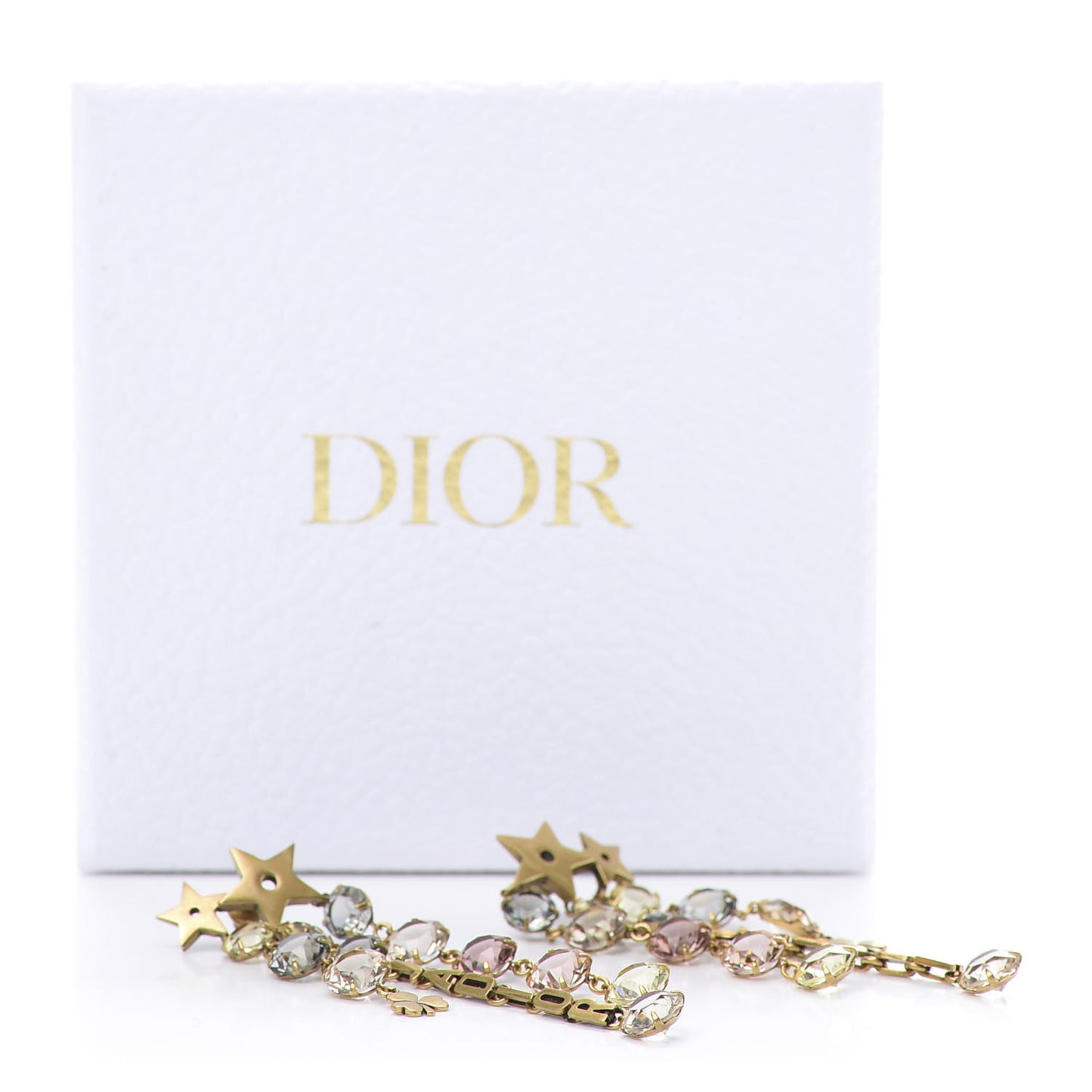 Crystal J'adior Star Drop Earrings Aged Gold Multicolor