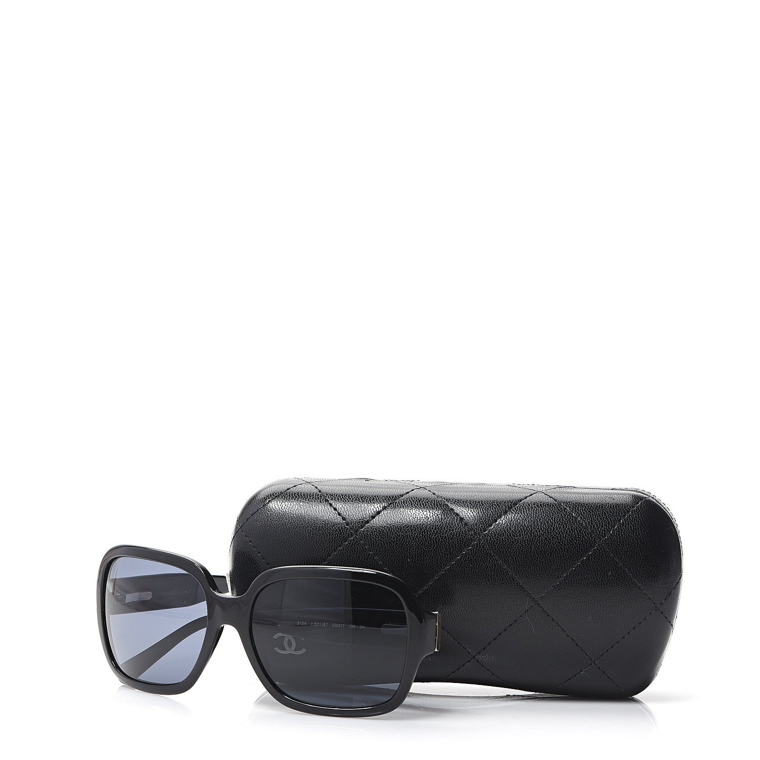 Chanel Quilted CC Sunglasses 5124 Black 7 of 7