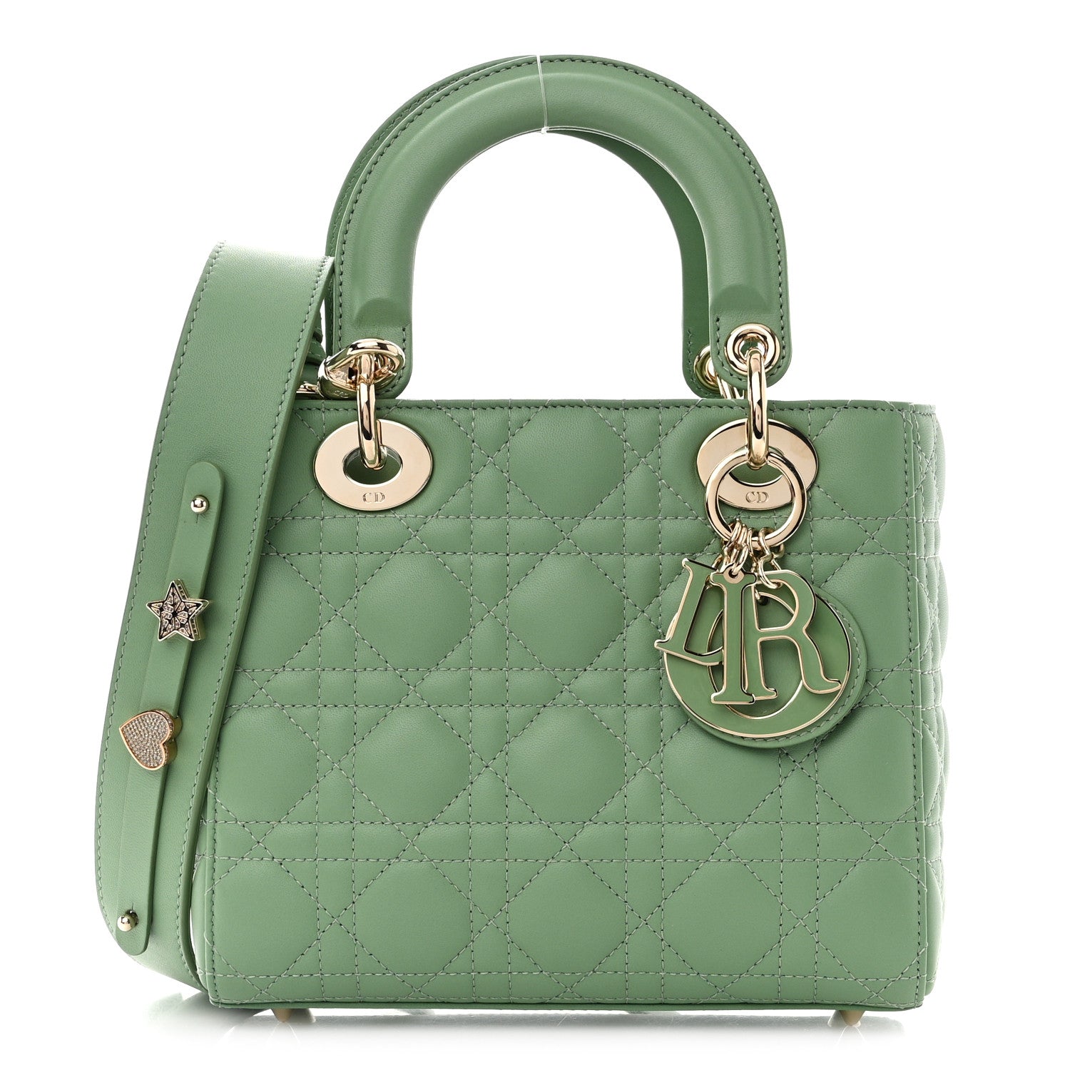 Christian Dior Lambskin Cannage Small My ABCDior Lady Dior Green 1 of 10