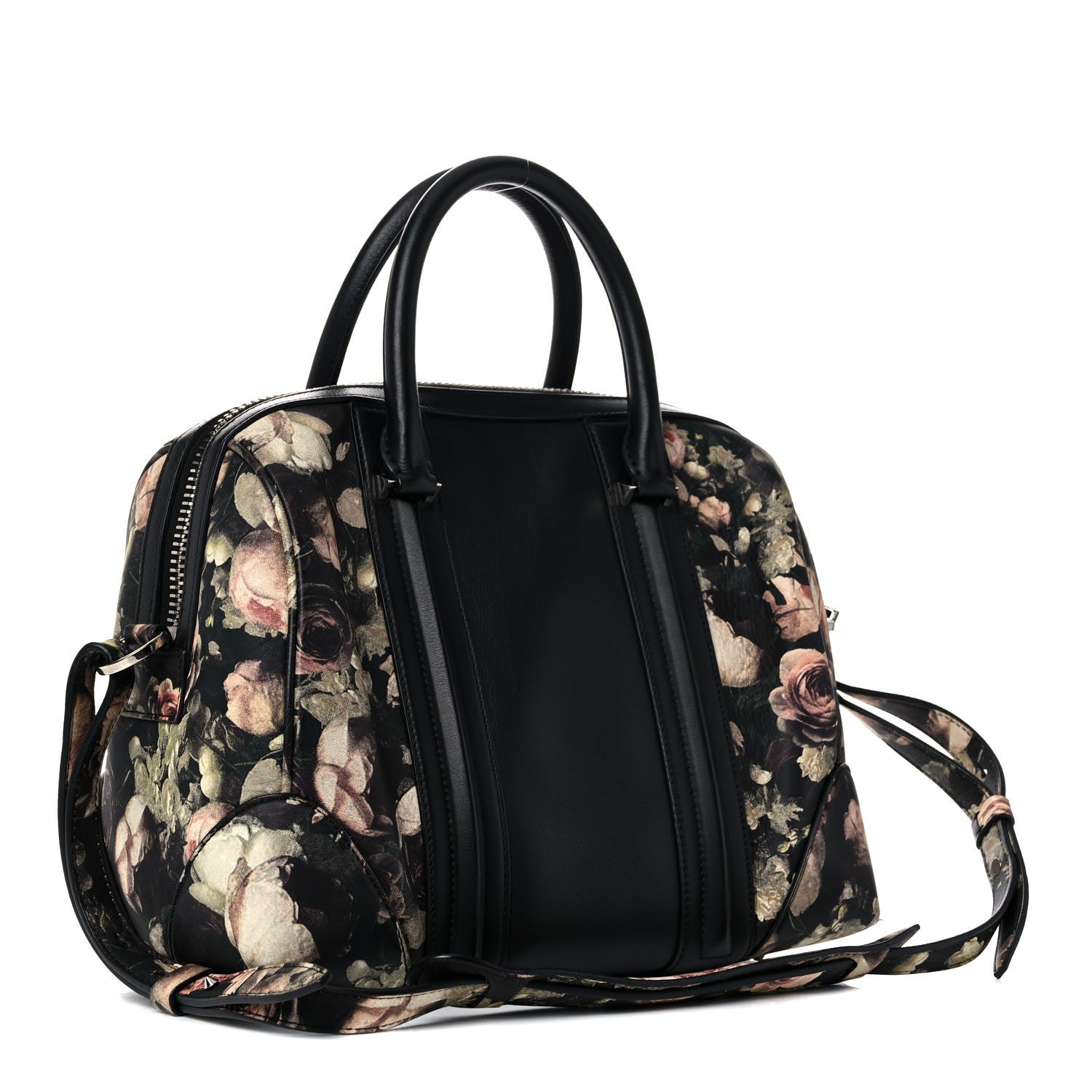 Givenchy Calfskin Floral Print Medium Lucrezia Black 2 of 13