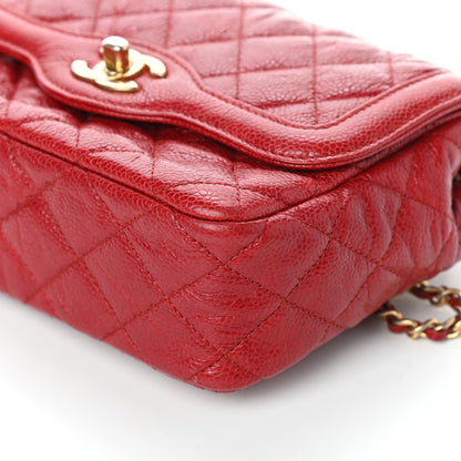 Chanel Caviar Quilted Mini Square Flap Red 9 of 10