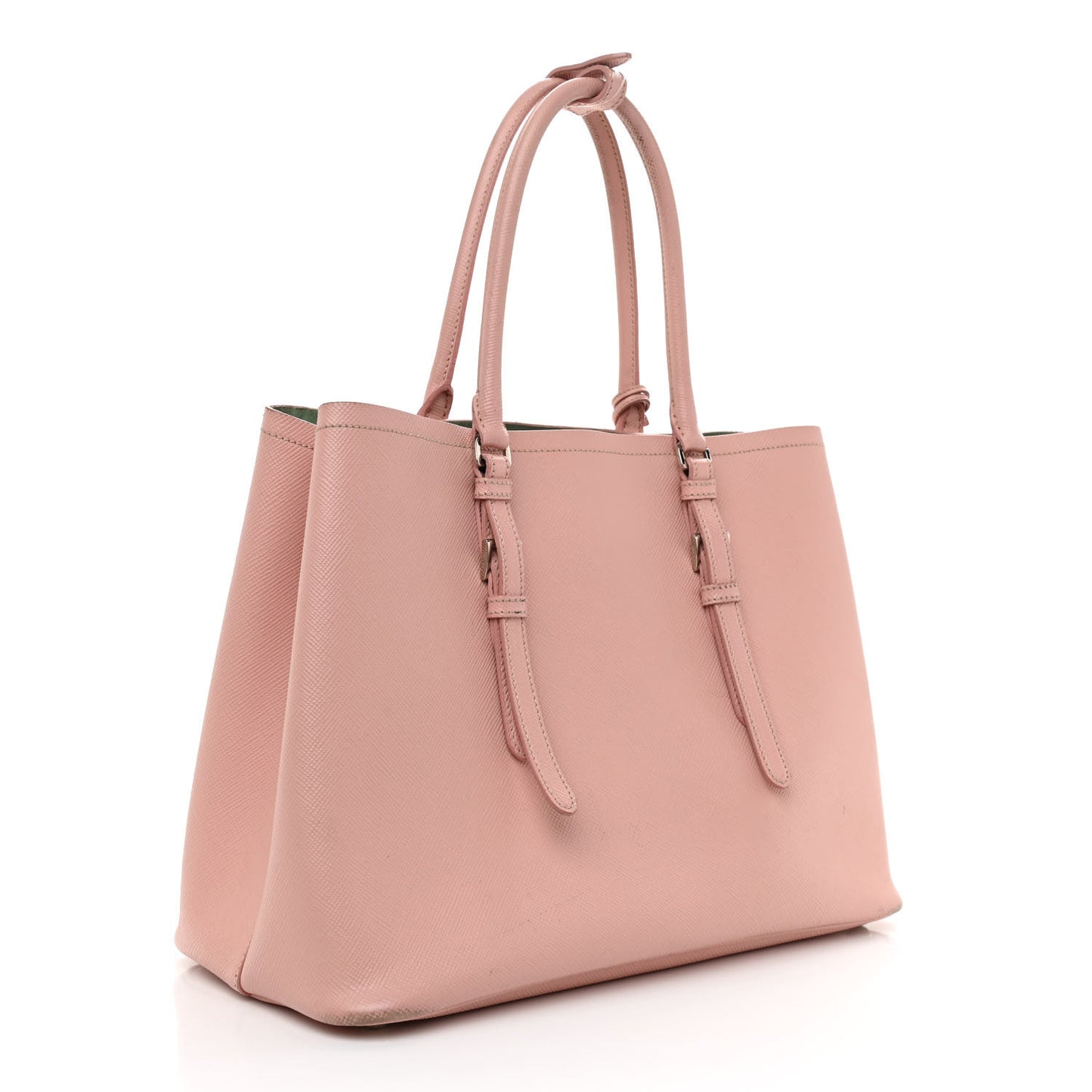 Saffiano Cuir Medium Double Bag Orchidea Acquamarina