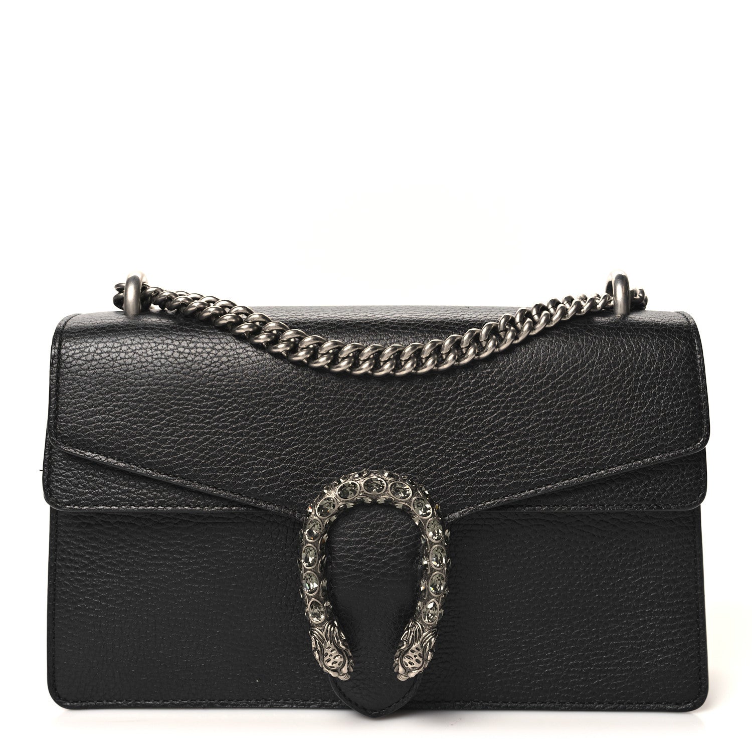 Gucci Pebbled Calfskin Small Dionysus Shoulder Bag Black 1 of 11