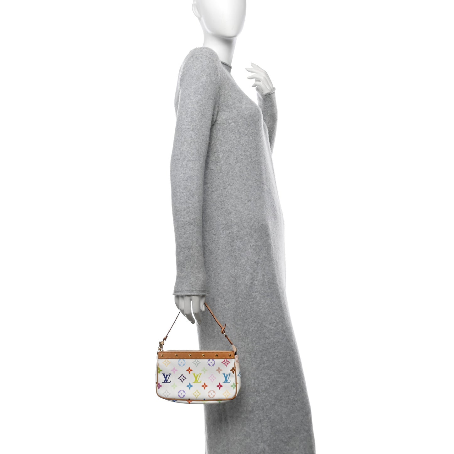 Monogram Multicolor Pochette Accessories White