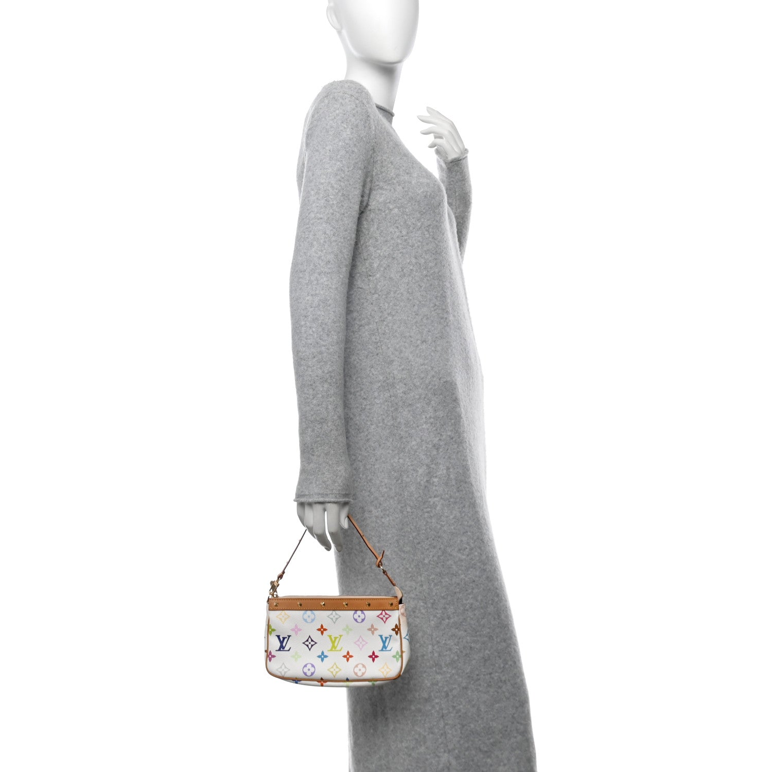 Louis Vuitton Monogram Multicolor Pochette Accessories White 2 of 11