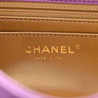 Chanel Lambskin Quilted Mini Rectangular Pearl Crush Flap Purple 6 of 11