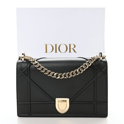 Christian Dior Grained Calfskin Medium Diorama Flap Bag Black 12 of 12