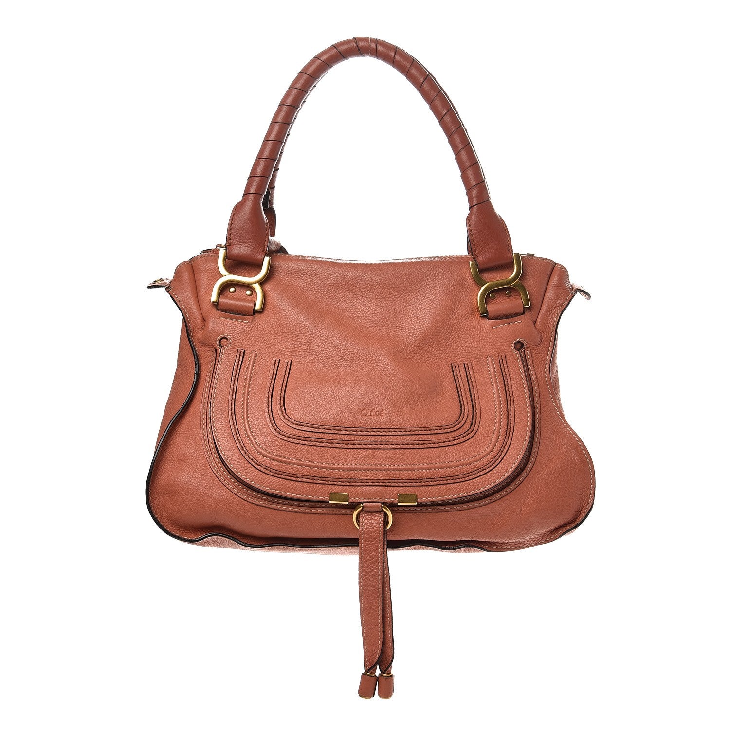 Chloe Calfskin Medium Marcie Satchel Coral 1 of 13