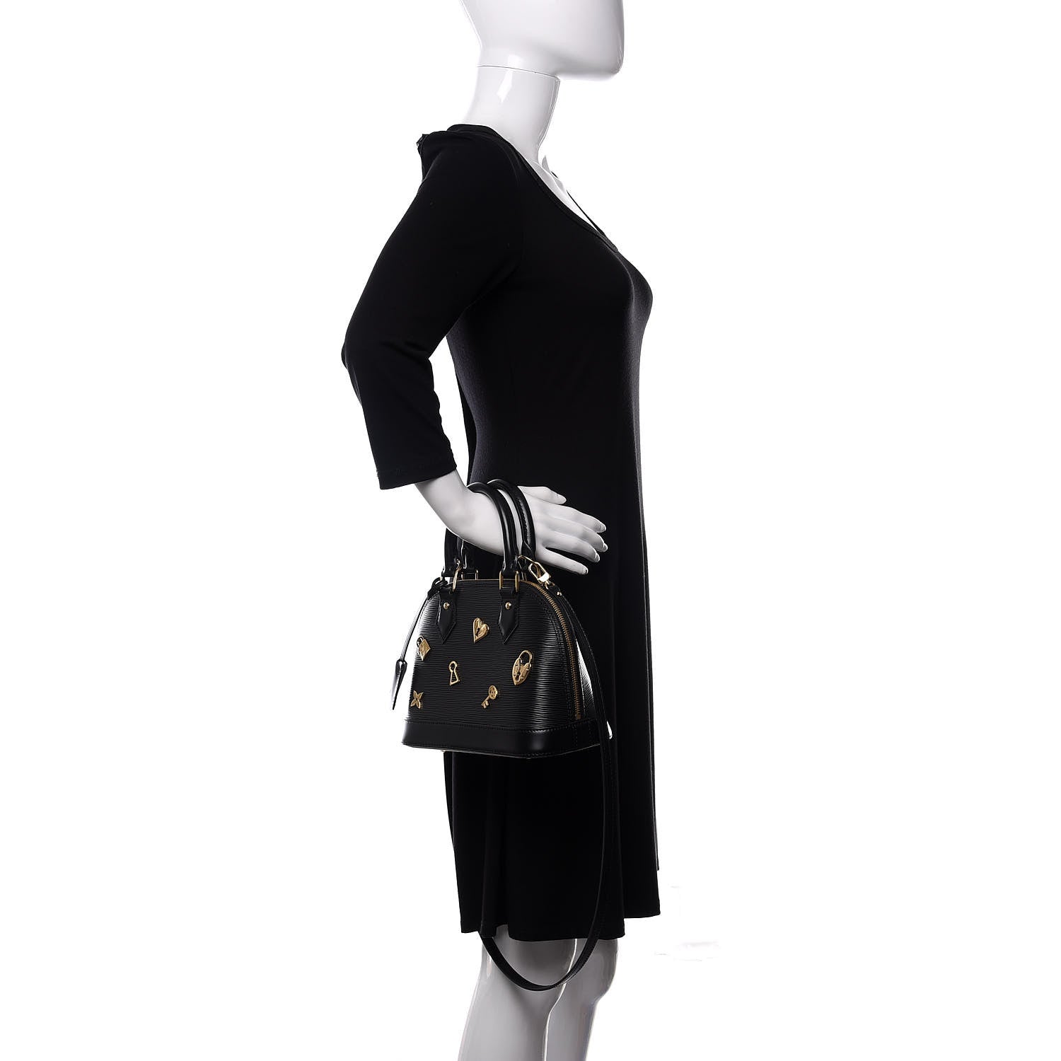 Louis Vuitton Epi Love Lock Alma BB Black 3 of 10