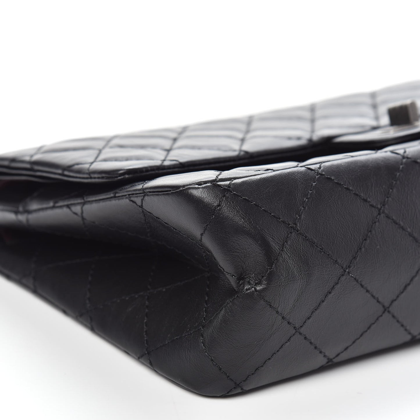 Aged Calfskin Quilted 2.55 Reissue 226 Flap Black