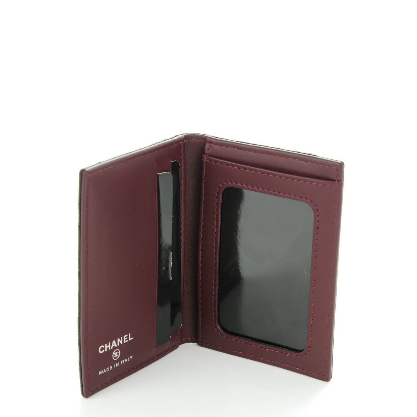 Caviar Quilted Card Holder Wallet Black