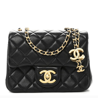 Chanel Lambskin Quilted Mini CC Crush Flap Black 1 of 10