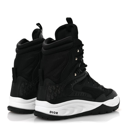 Christian Dior Calfskin Nylon Oblique Mens Snow Ankle Boot 42 Black 5 of 11