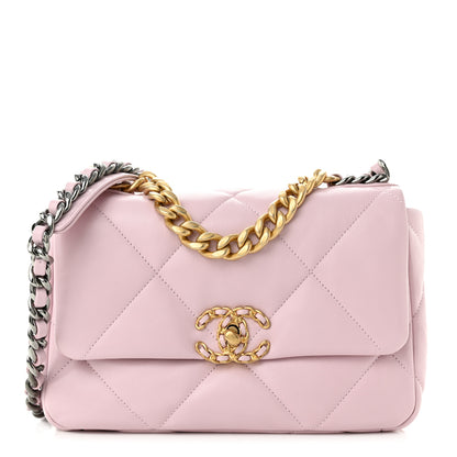 Chanel Lambskin Quilted Medium Chanel 19 Flap Light Pink 1 of 10