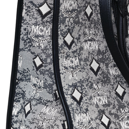 MCM Nappa Jacquard Monogram Large Tote Grey 15 of 15