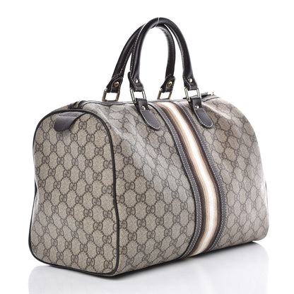 Gucci GG Plus Monogram Web Medium Joy Boston Dark Brown 3 of 17