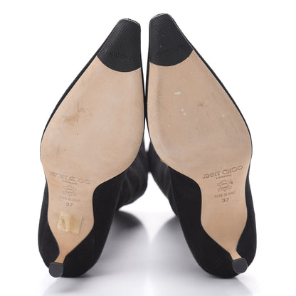 Jimmy Choo Suede Holly Stretch Knee High Boots 37 Black 6 of 8