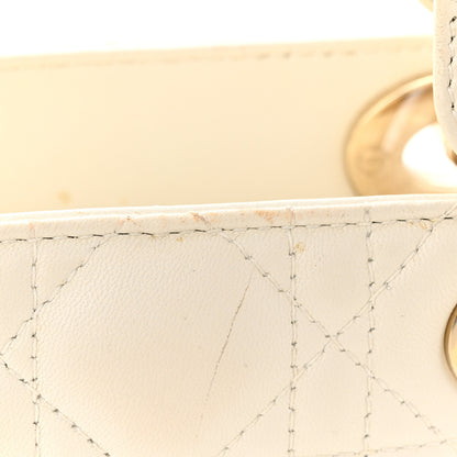 Christian Dior Lambskin Cannage Small My ABCDior Lady Dior White 15 of 15