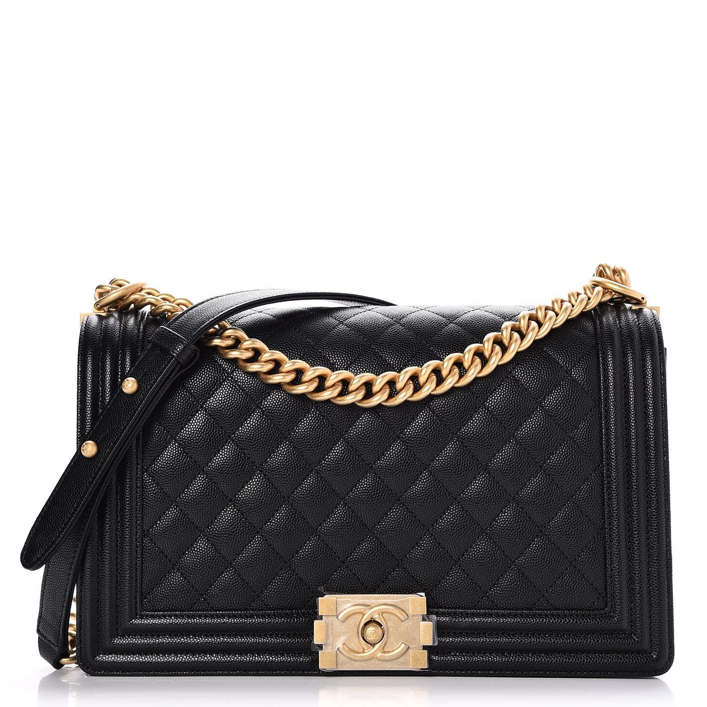 Caviar Quilted New Medium Boy Flap Black
