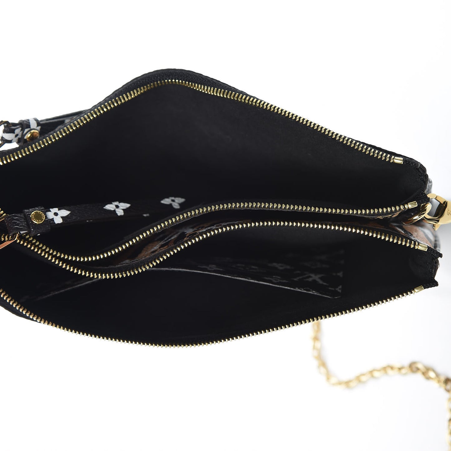 Monogram Giant Jungle Pochette Double Zip Black