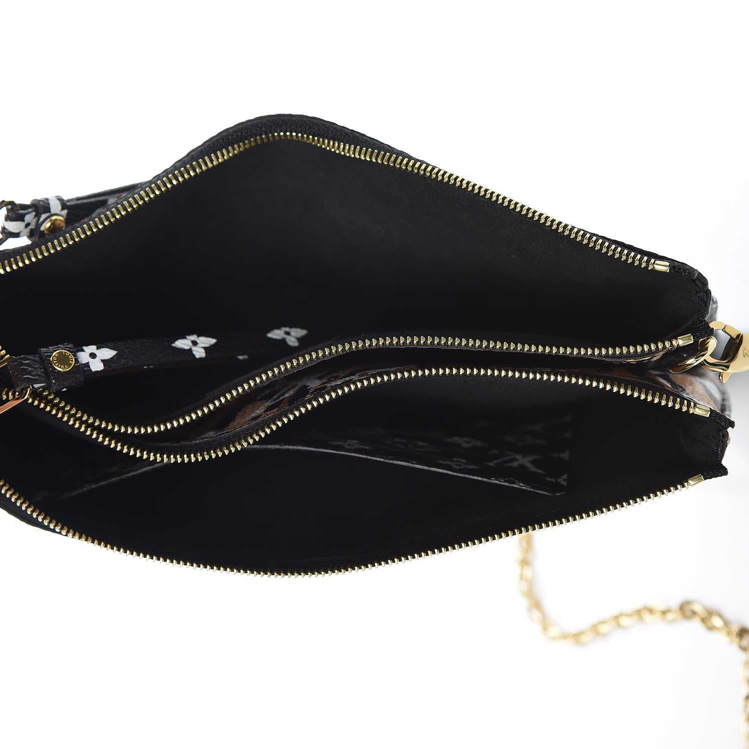 Louis Vuitton Monogram Giant Jungle Pochette Double Zip Black 5 of 10
