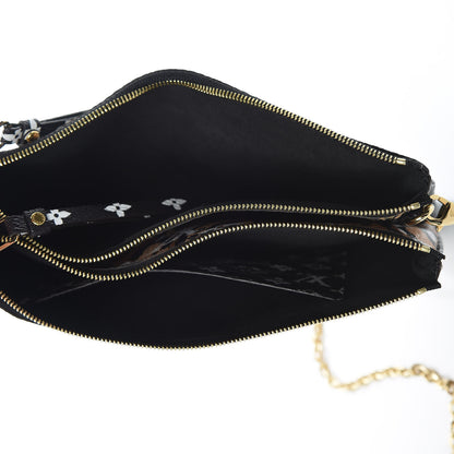 Louis Vuitton Monogram Giant Jungle Pochette Double Zip Black 5 of 10