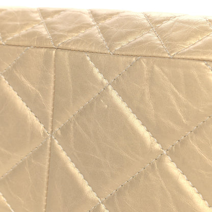 Chanel Metallic Aged Calfskin Quilted Reissue 2.55 Tote Light Gold 5 of 5