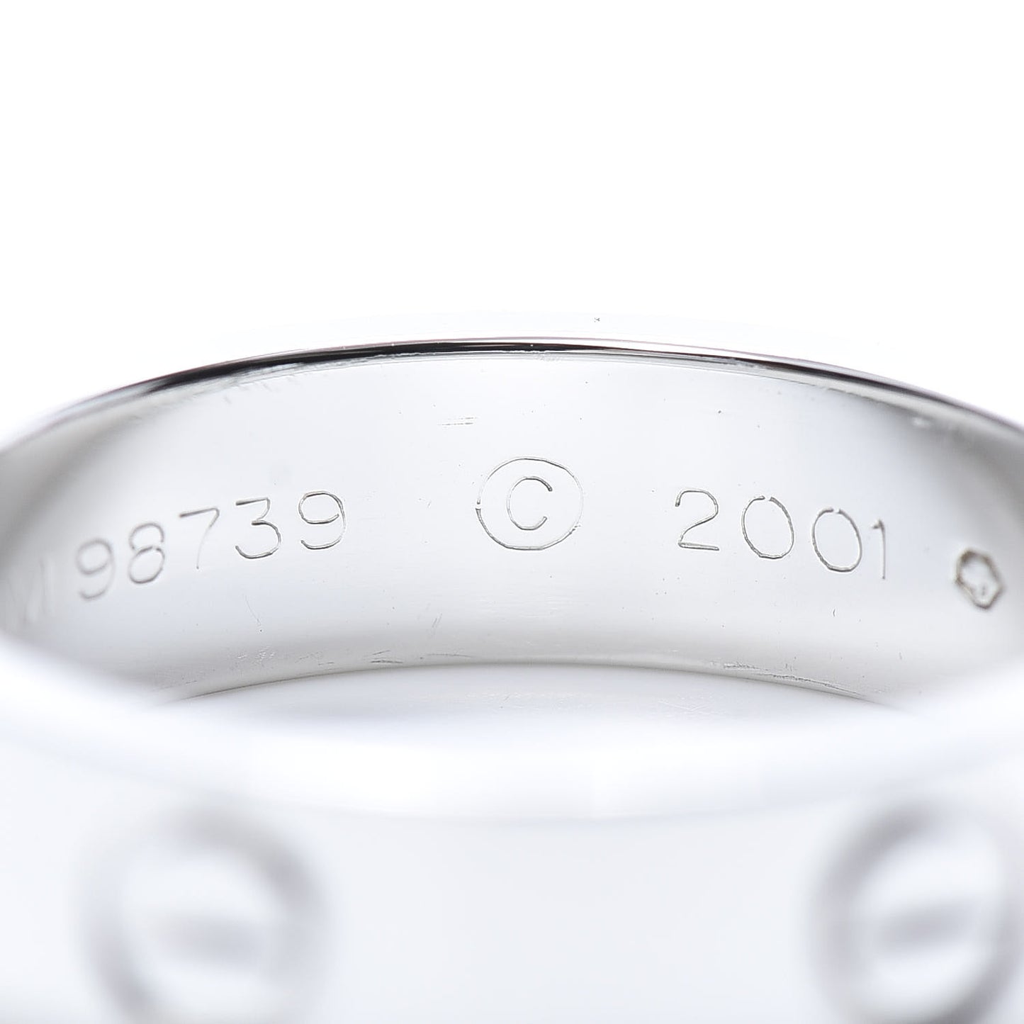 Platinum 5.5mm LOVE Ring 57 8