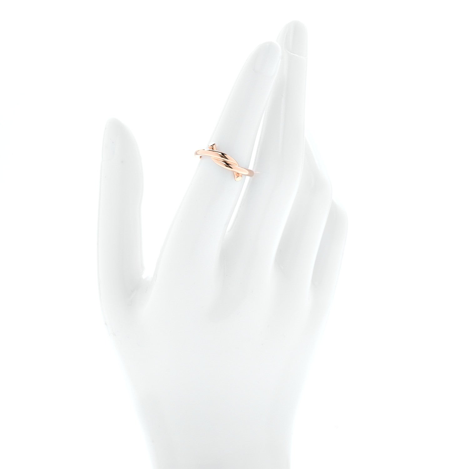 Cartier 18K Pink Gold Entrelaces Ring 53 6.5 2 of 5