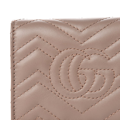 Gucci Calfskin Matelasse GG Marmont Card Case Wallet Porcelain Rose 11 of 11