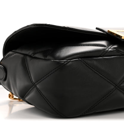 Versace Calfskin Quilted Medusa Medium Top Handle Shoulder Bag Black 9 of 11