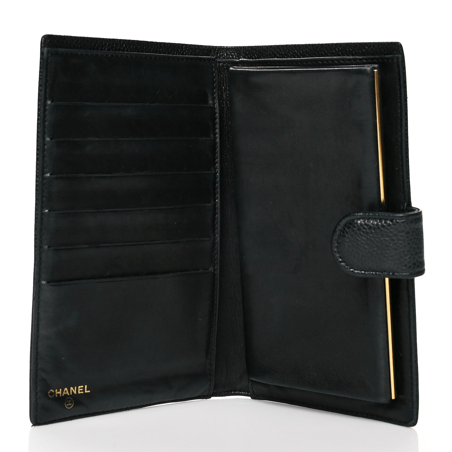Chanel Caviar Timeless CC French Wallet Black 5 of 8