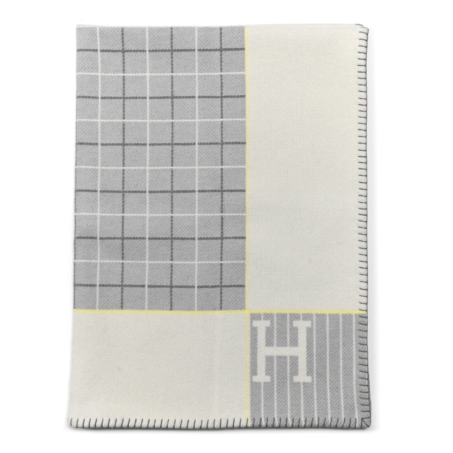 Hermes Wool Cashmere Avalon Cabriole Blanket Gris Perle 1 of 3