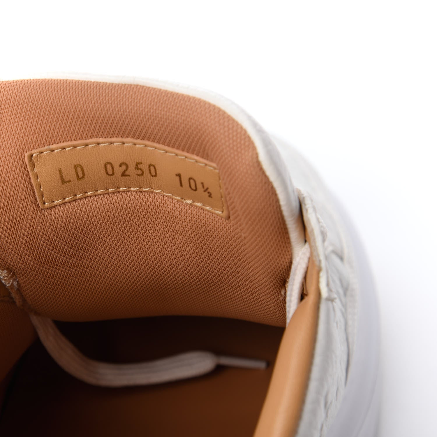 Louis Vuitton Grained Calfskin Embossed Monogram Mens Beverly Hills Sneakers 10.5 White 8 of 8